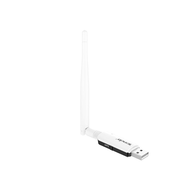 Tarjeta de Red TENDA U1 Color blanco USB WIFI PC LAP INTERNET UNA ANTENA 2.0 300 Mbit/s EXTERNO