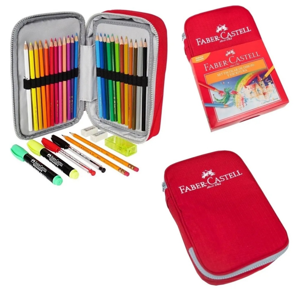 Faber-castell Estuche Escolar, 24 Colores (Hecho En Alemania)