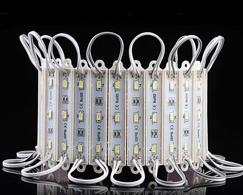 Modulo 3 Led 5730 (200 Pzs) Blanco Frio 6500k 12v .72w