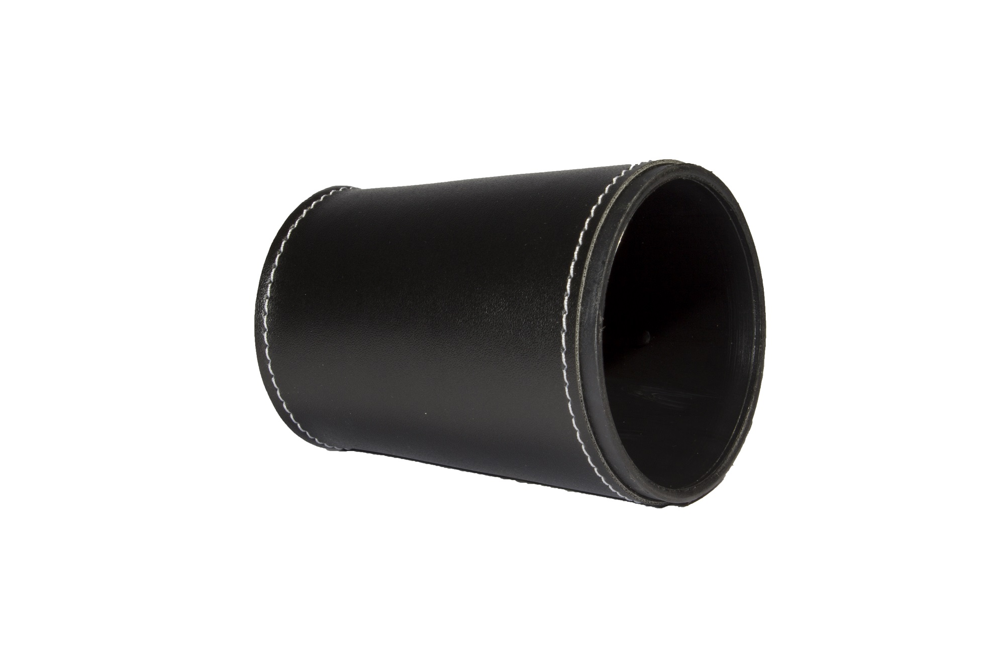 Cubilete Profesional con 5 Dados Poker. Vaso Estriado Color Negro