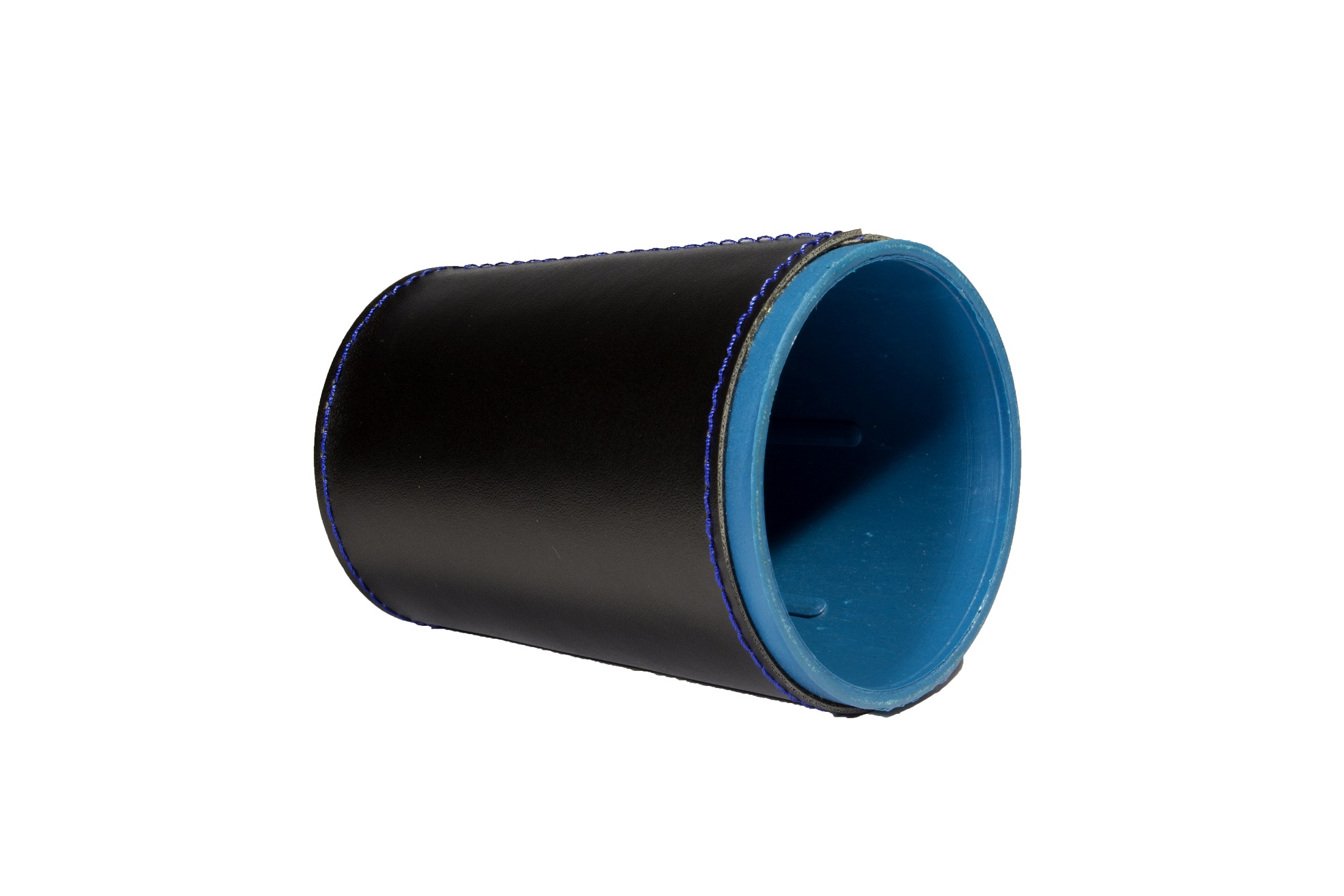 Cubilete Profesional con 5 Dados Poker. Vaso Estriado Color Azul