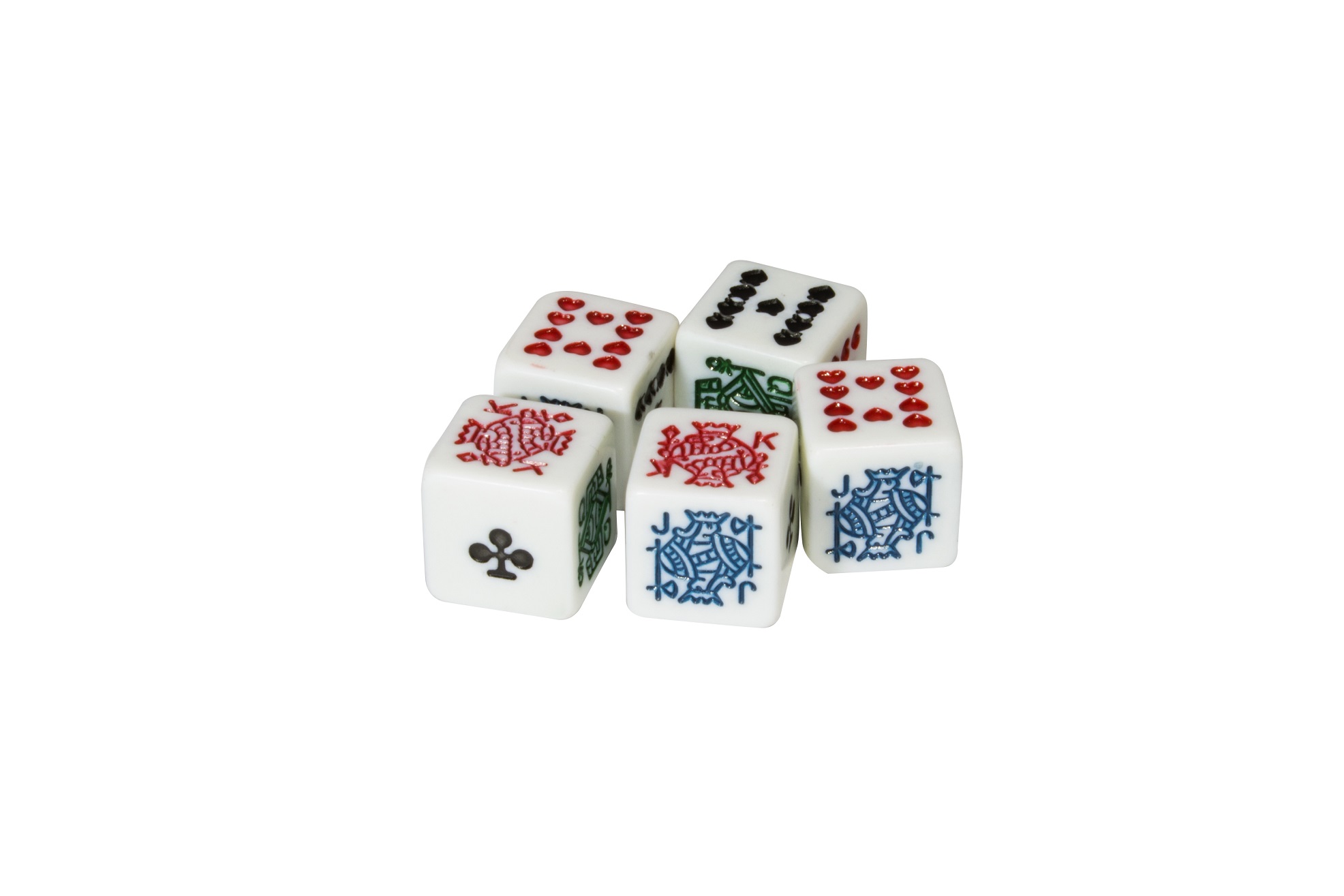 Cubilete Profesional con 5 Dados Poker. Vaso Estriado Color Azul