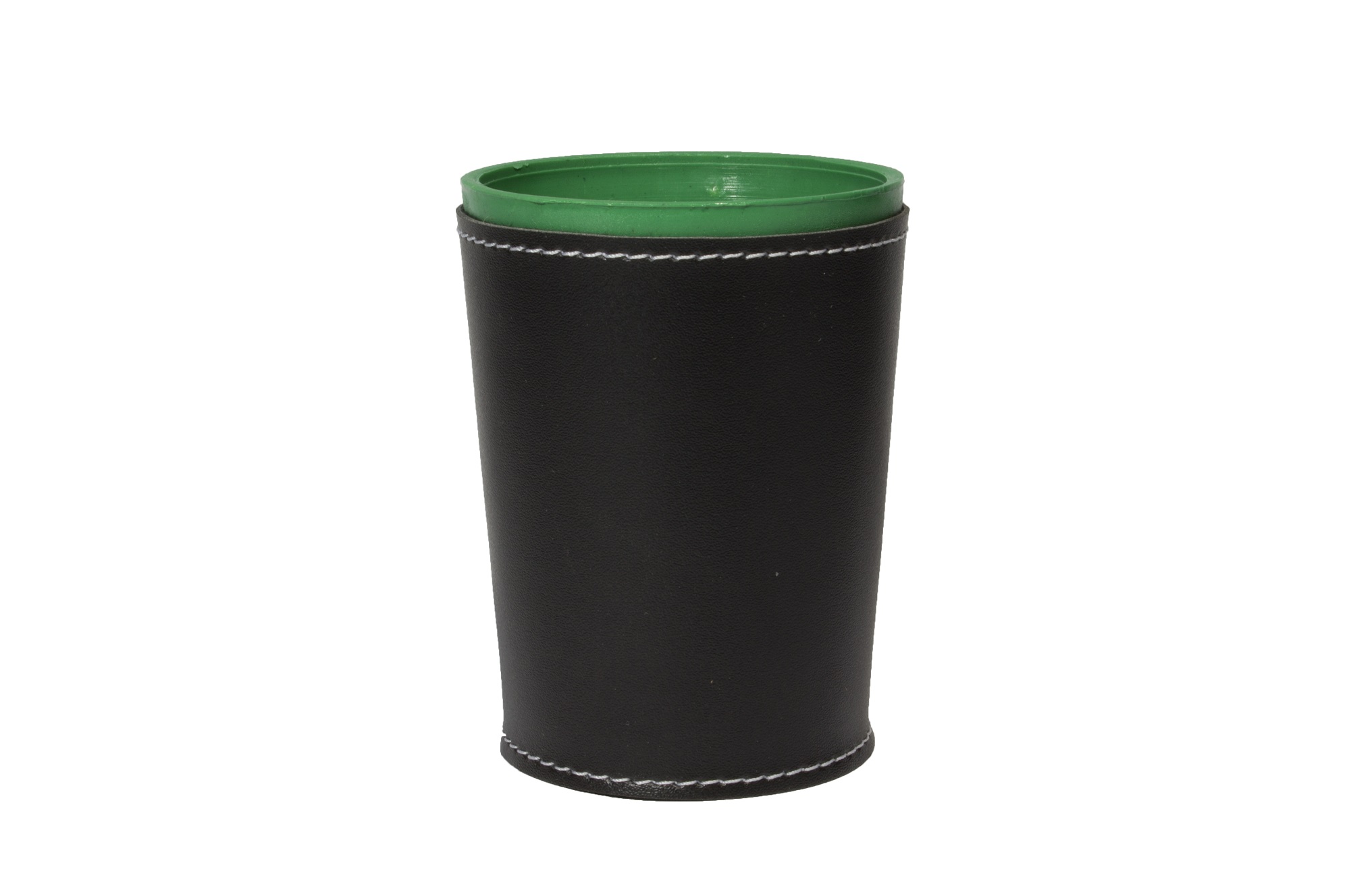 Cubilete Profesional con 5 Dados Poker. Vaso Estriado Color Verde