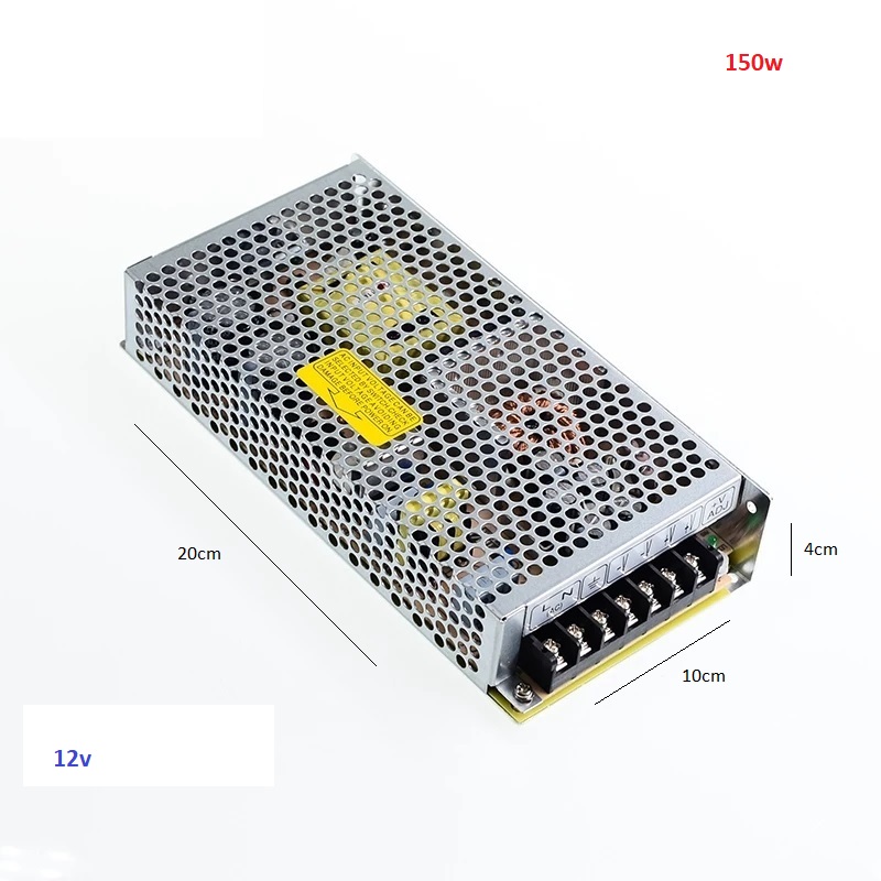 Balastra Transformador led 150w 12v 12.5amp Fuente Poder Interior