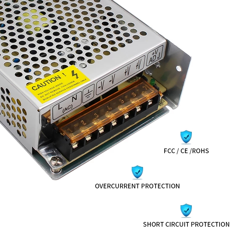 Balastra Transformador led 150w 12v 12.5amp Fuente Poder Interior