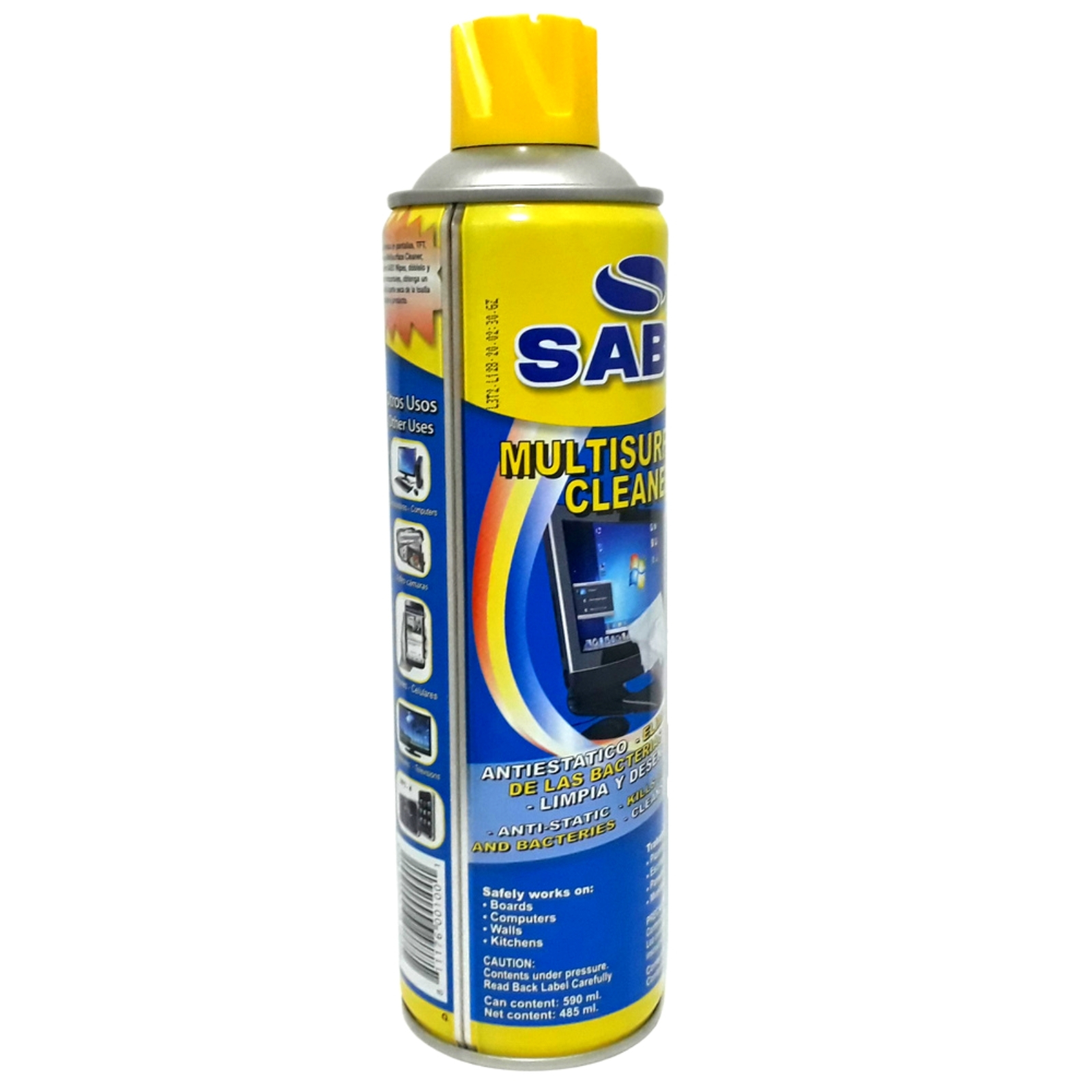 Espuma Limpiadora Multiusos Antibacterial  SABO Multisurface Cleaner en lata 590 Ml