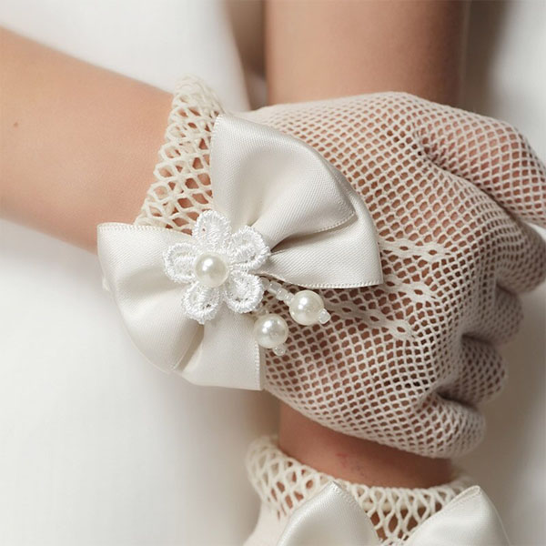 Guantes Niña Primera Comunión O Bautizo Complemento Vestido
