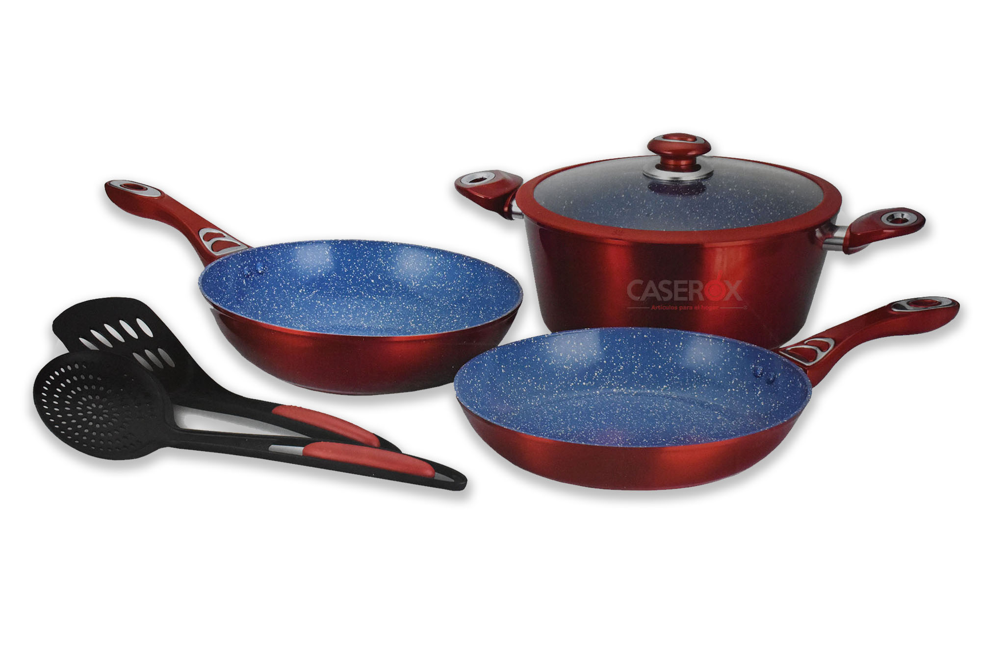 Batería Aluminio c/Ceramica Antiadherente 6pzas - Alpine Cuisine