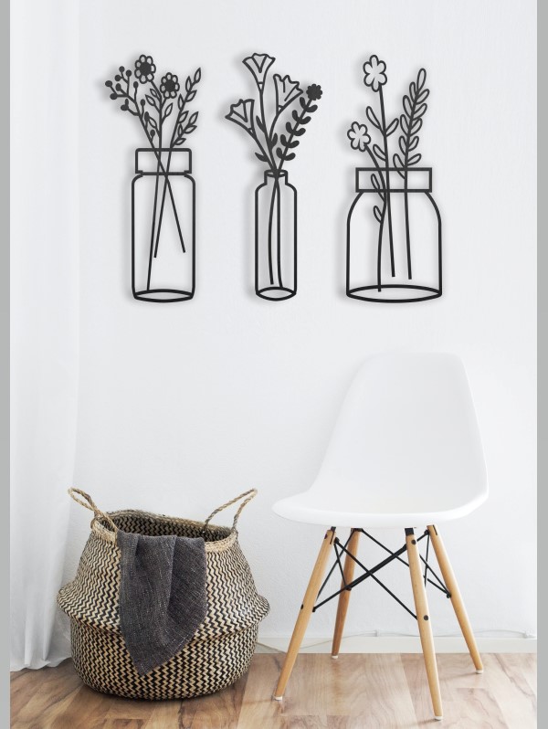 Cuadro Decorativo Floreros Madera Mdf (6mm) DECORACION DE INTERIORES