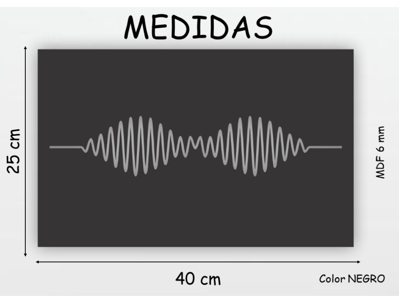 Ondas Sonido Cuadro Decorativo Mdf 6mm ( Arctic Monkeys ) PARED MURO