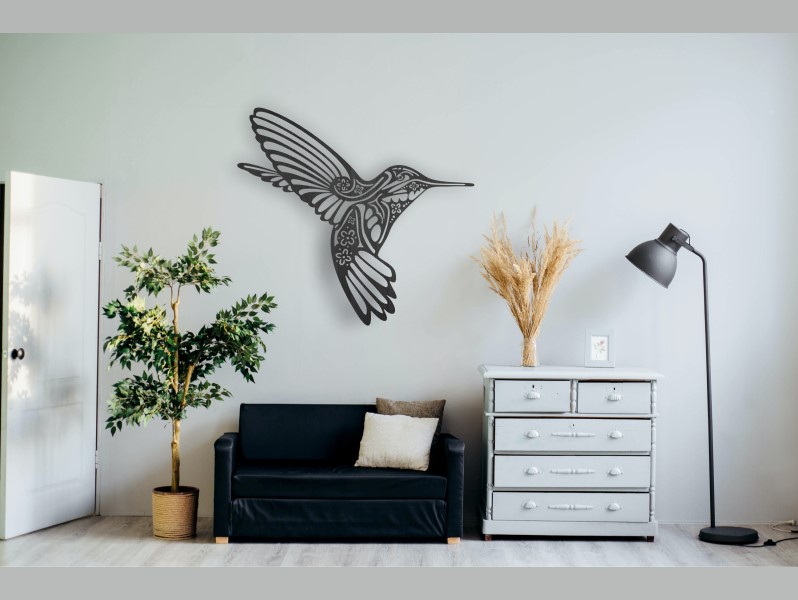 Cuadro Decorativo Colibri madera MDF 6mm Pared