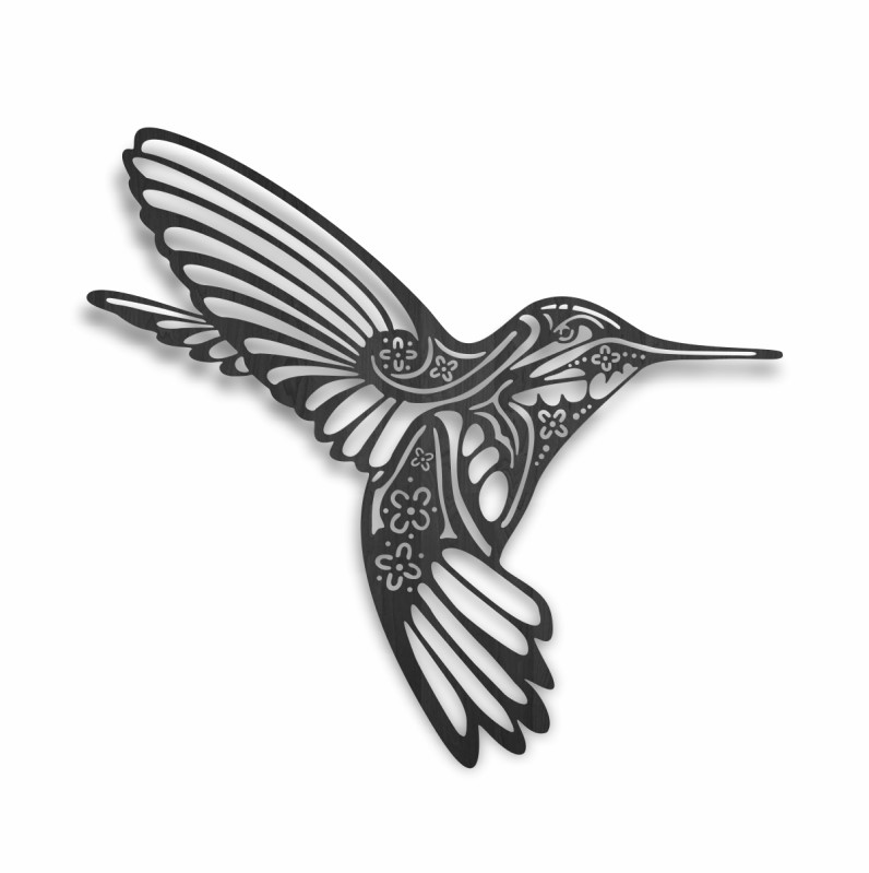 Cuadro Decorativo Colibri madera MDF 6mm Pared