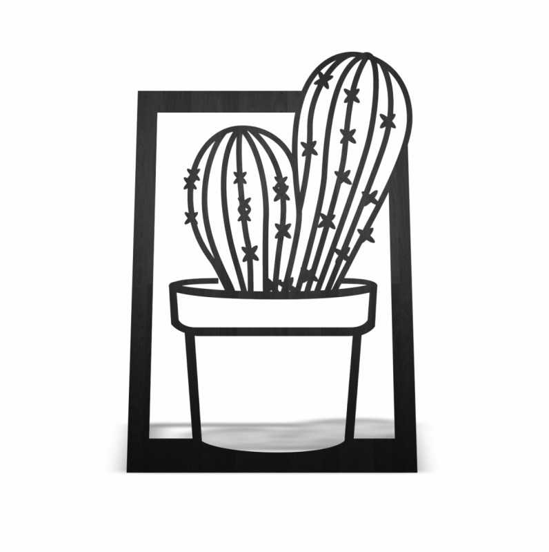 Cuadro Decorativo Cactus Pared  Madera mdf 6mm Decoración de interiores