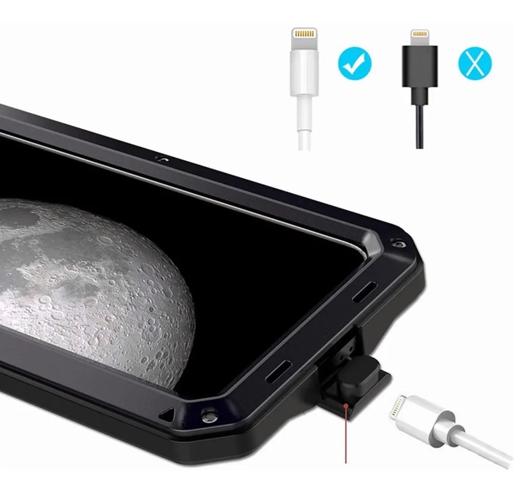 Funda Uso Rudo Para iPhone 11 Pro Max Alto Impacto Metalica Con Mica Gruesa Integrada