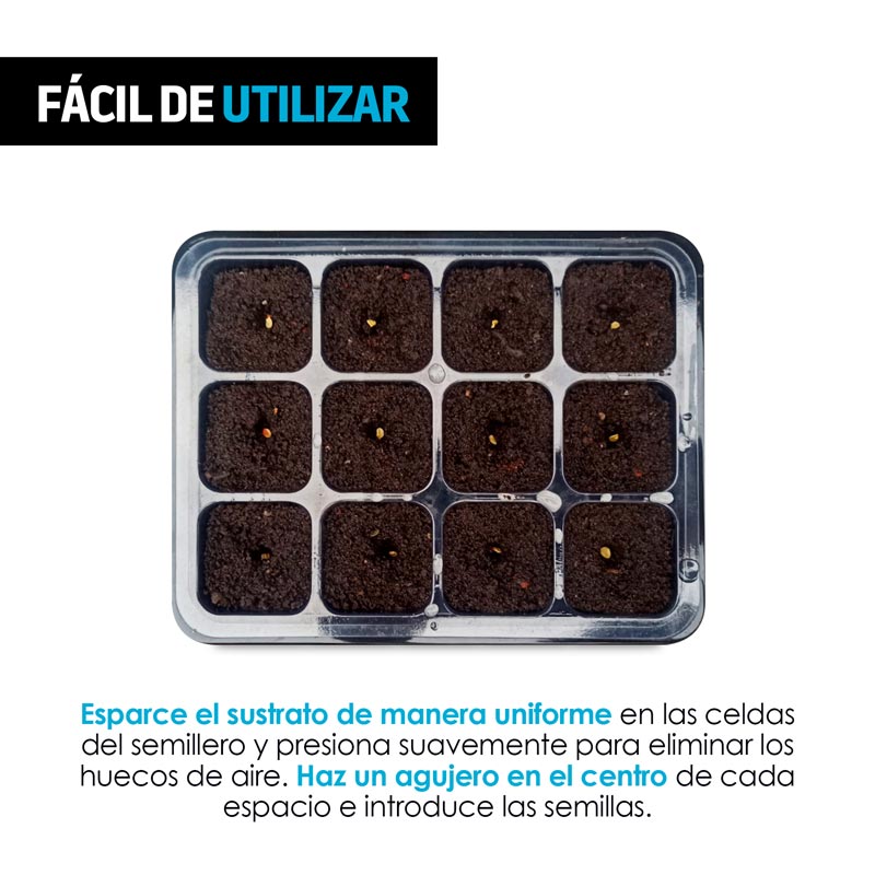 Maceta tipo Semillero de Germinación con Tapa (10 Piezas) Redlemon