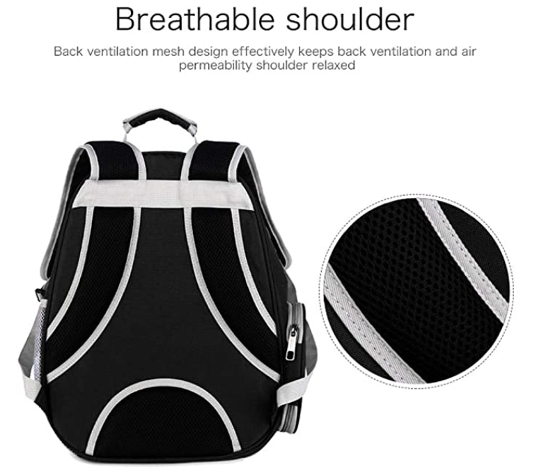 Mochila trasportadora para mascota ,Bolsa de Transporte para Mascotas Perro/Gato Mochila Portátil para Cápsulas Espacio Transparente Jaula Respirable (Negro)