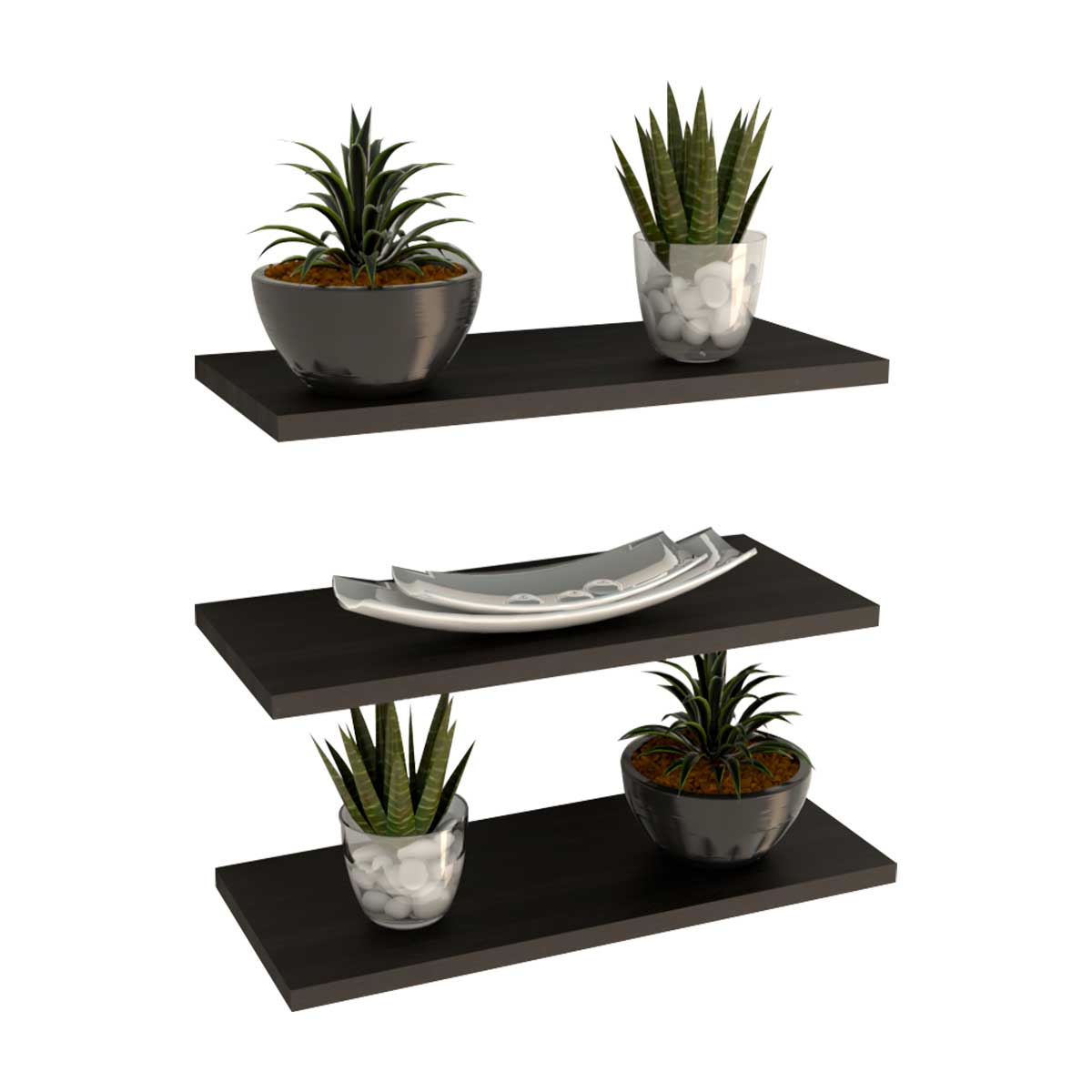 3 Repisas Flotantes Minimalistas Melamina Vintage 30x15