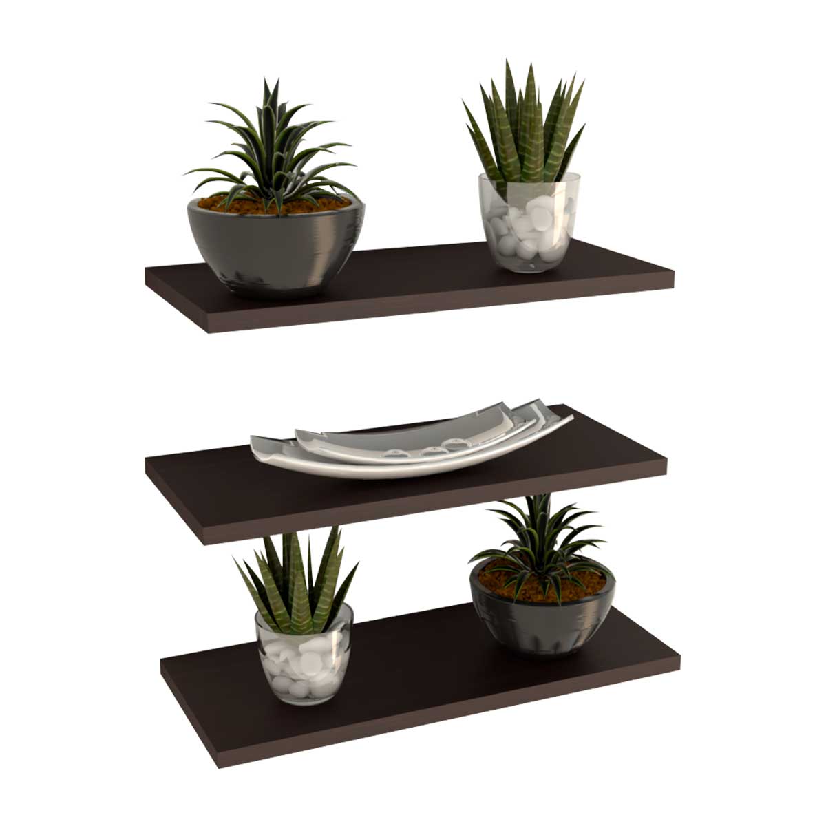 3 Repisas Flotantes Minimalistas Melamina Vintage 30x15