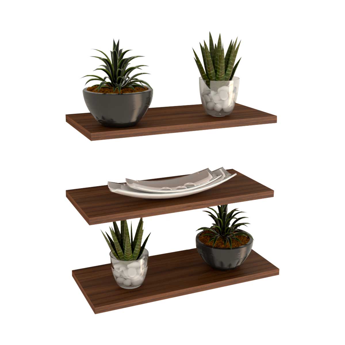 3 Repisas Flotantes Minimalistas Melamina Vintage 30x15