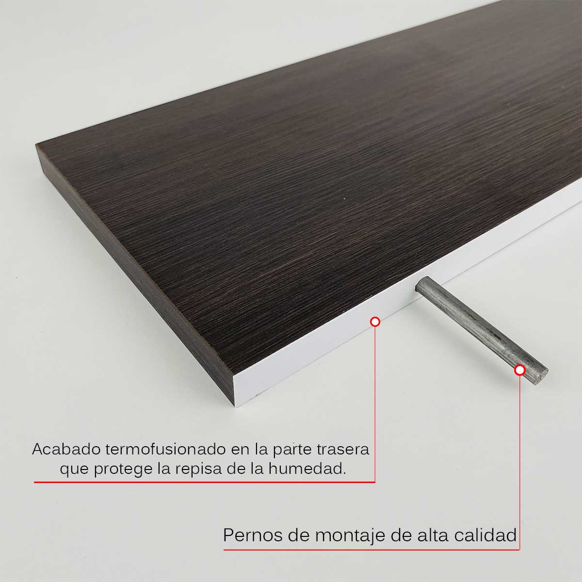 3 Repisas Flotantes Minimalistas Melamina Vintage 30x15