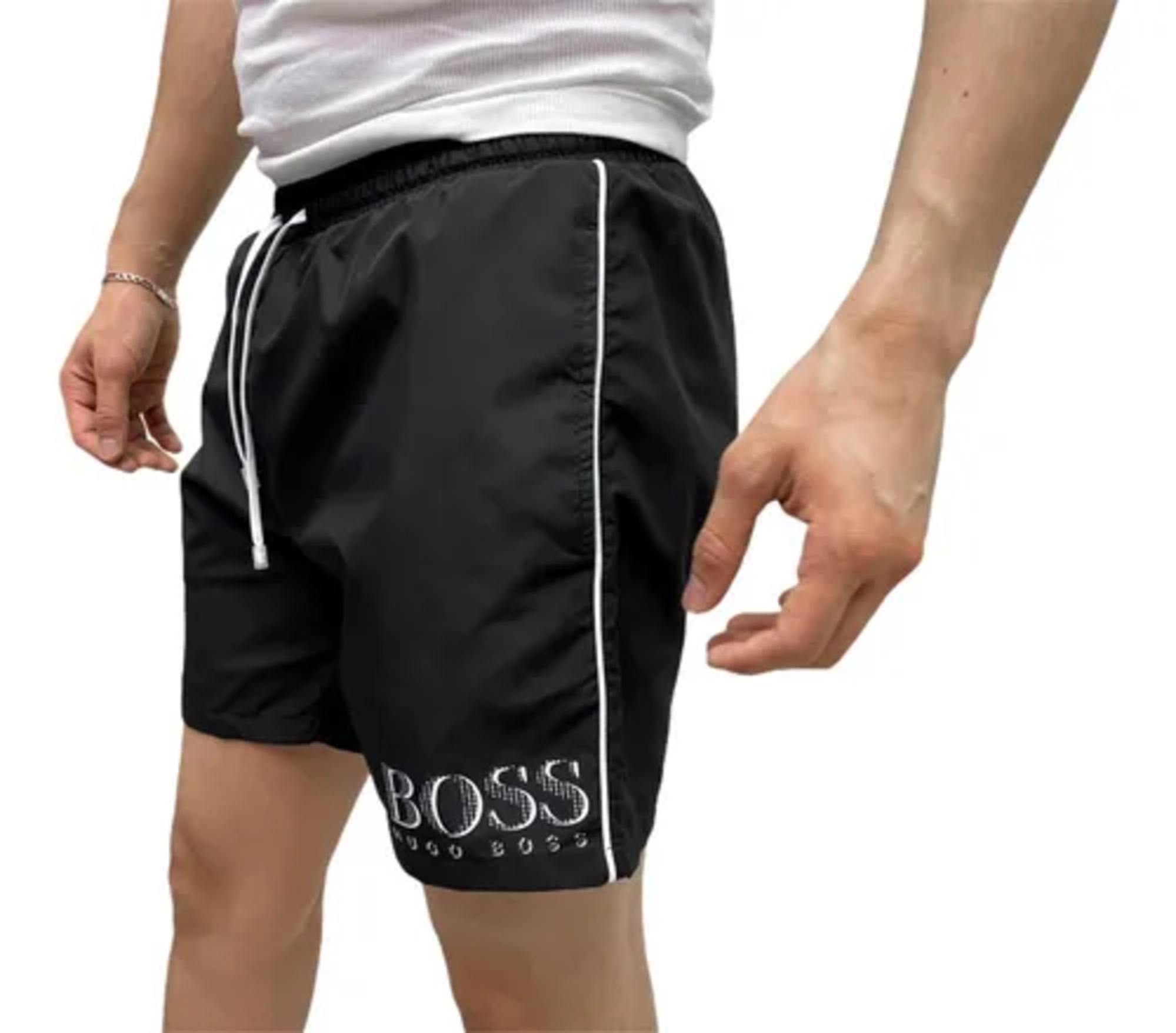 Short Hugo Boss de baño color negro para hombre