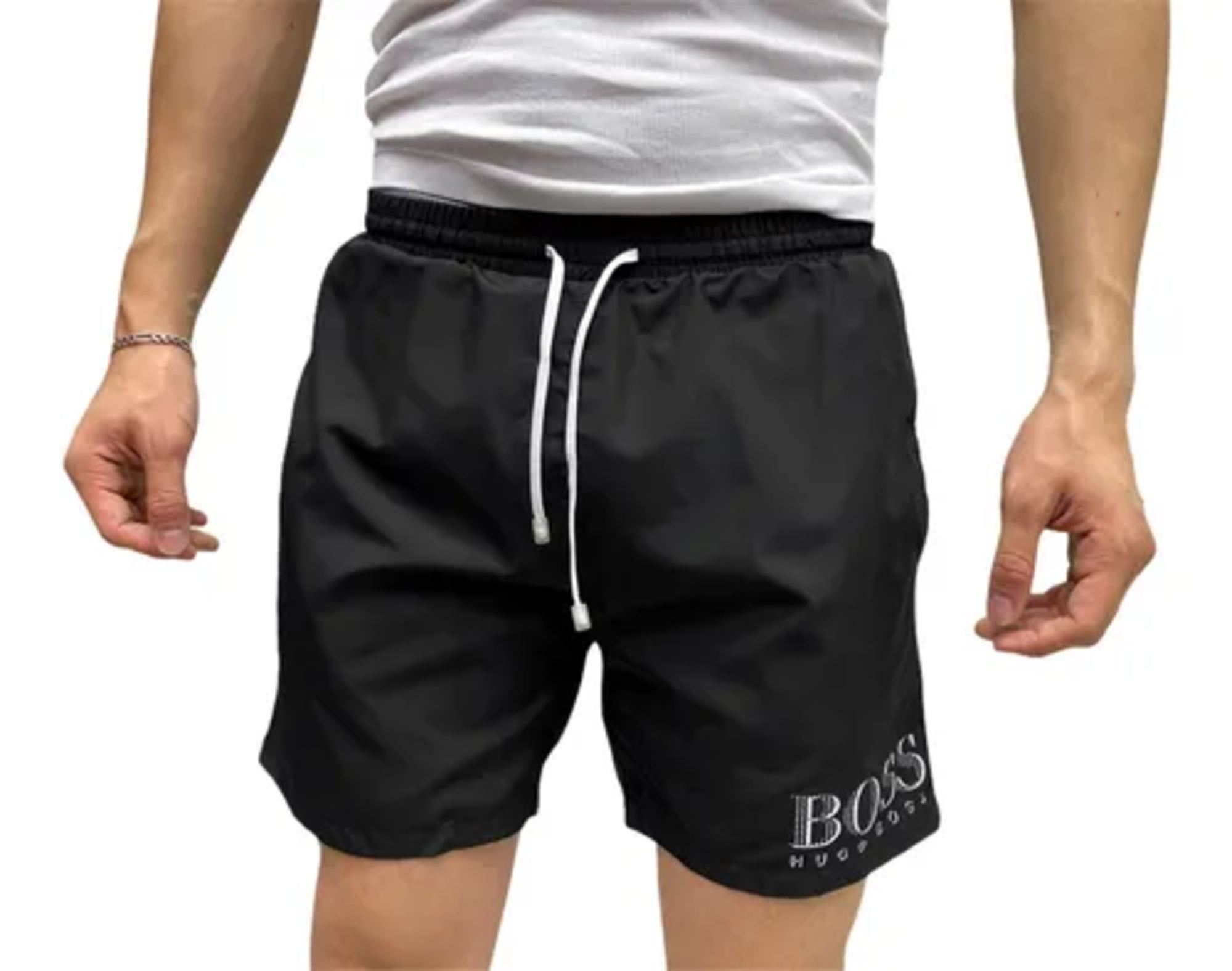 Short Hugo Boss de baño color negro para hombre