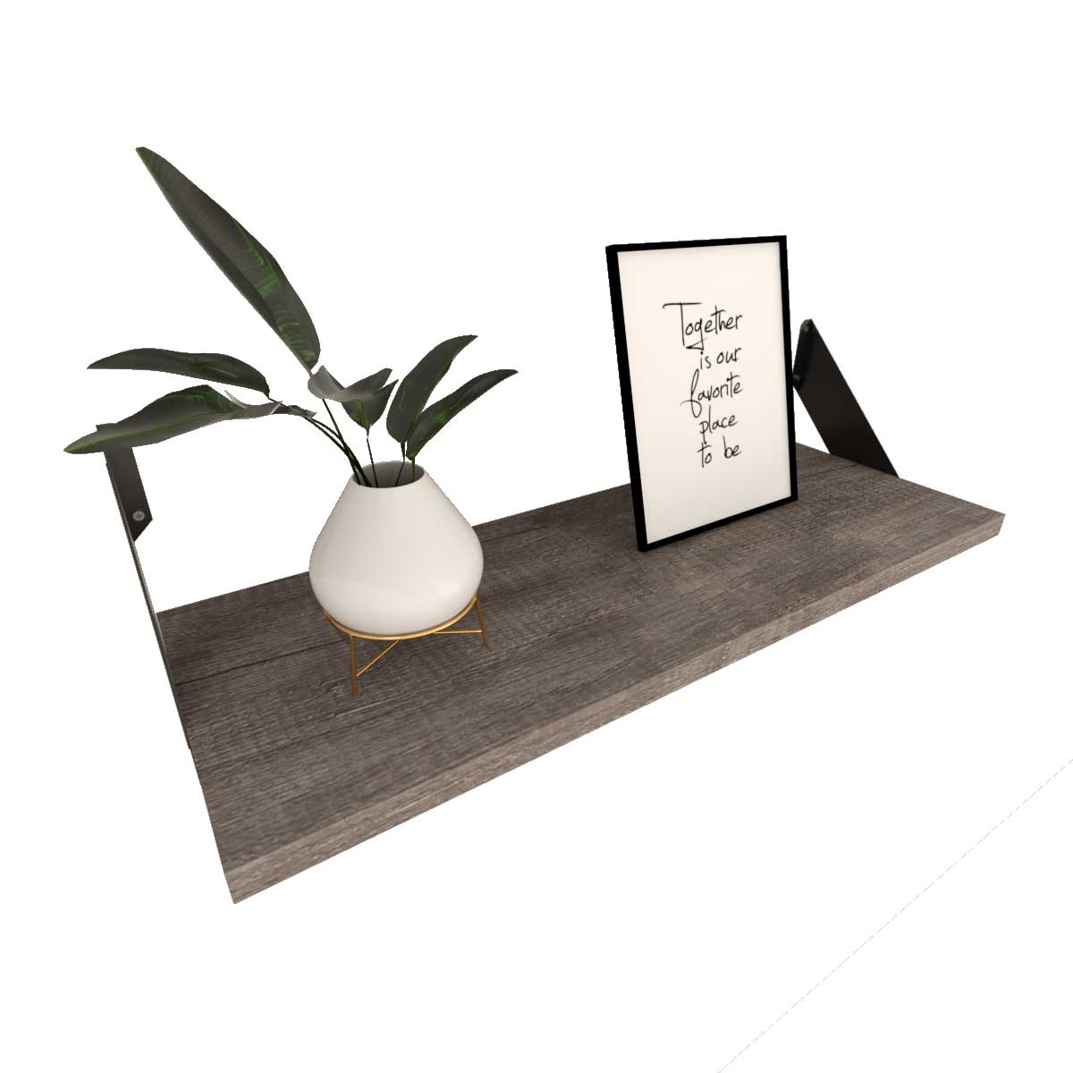 Repisa Con Ménsulas Minimalista Melamina Moderna 40x20 Cm