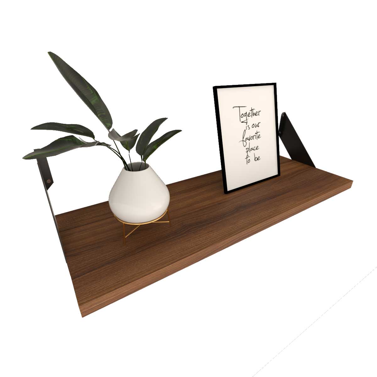 Repisa Con Ménsulas Minimalista Melamina Moderna 40x20 Cm