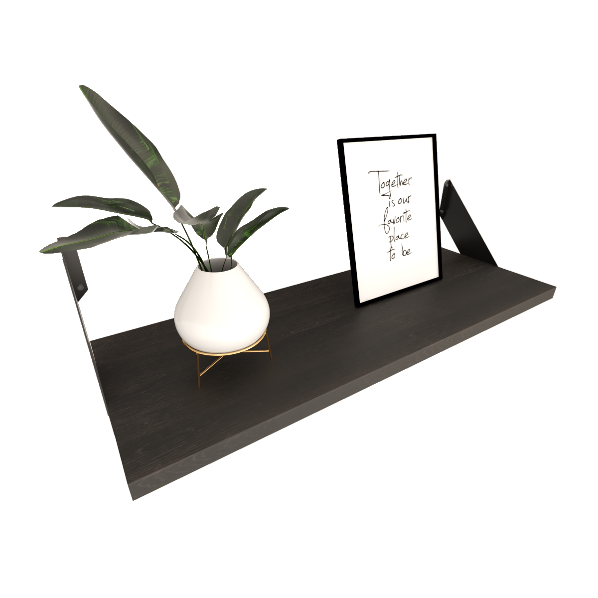 Repisa Con Ménsulas Minimalista Melamina Moderna 40x20 Cm