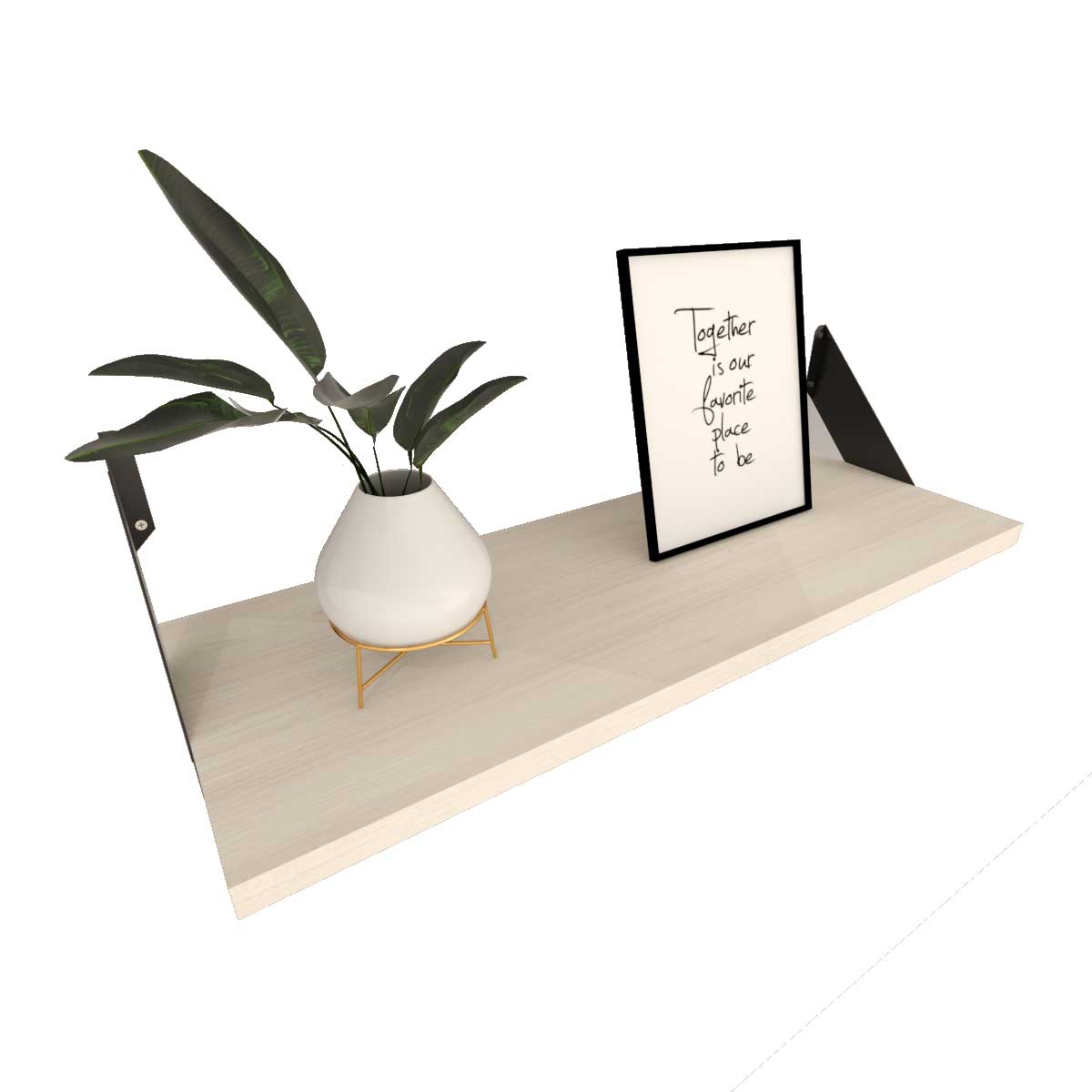 Repisa Con Ménsulas Minimalista Melamina Moderna 40x20 Cm