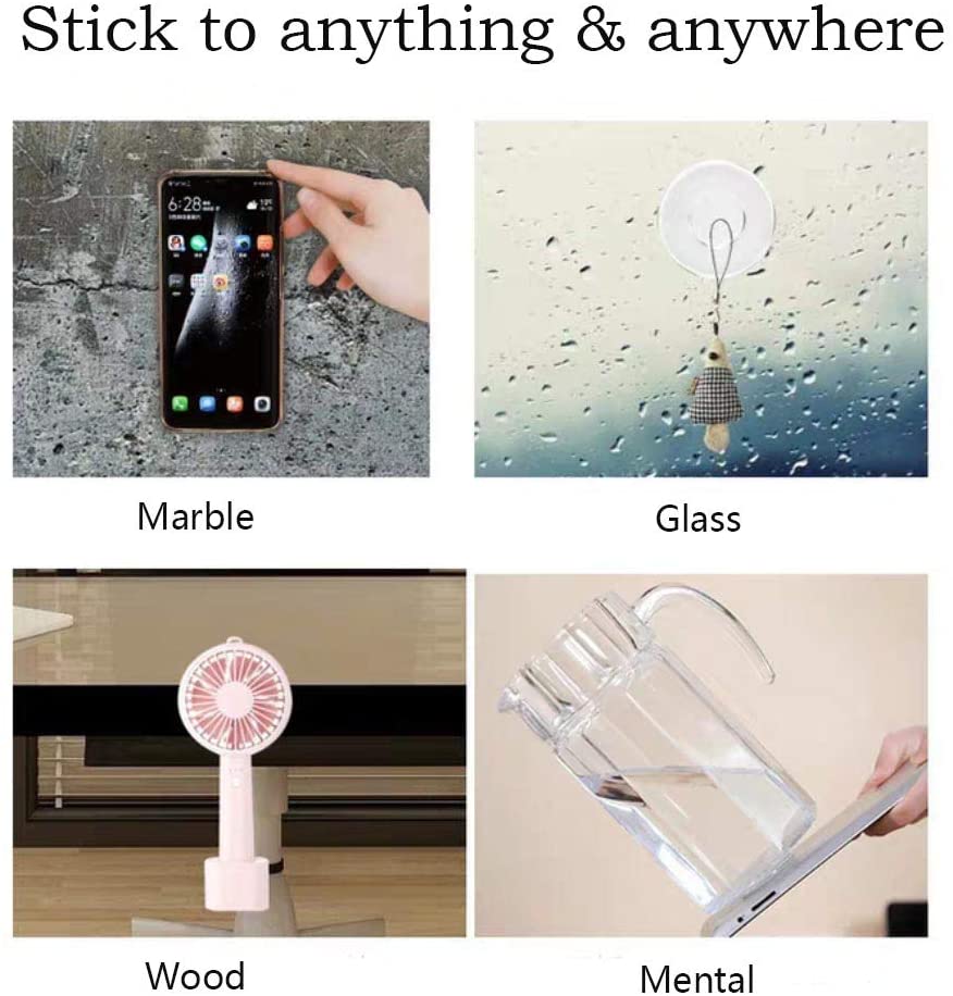 Nano Gel Pad Traceless Magic Sticker, [versión mejorada] antideslizante Nano Casual Paste Sticker Phone Holder para coche hogar oficina lavable-reutilizable-Multi-Functional-Stick a cualquier lugar y fácil de quitar, 1-Square