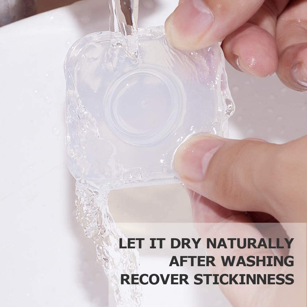 Nano Gel Pad Traceless Magic Sticker, [versión mejorada] antideslizante Nano Casual Paste Sticker Phone Holder para coche hogar oficina lavable-reutilizable-Multi-Functional-Stick a cualquier lugar y fácil de quitar, 1-Square