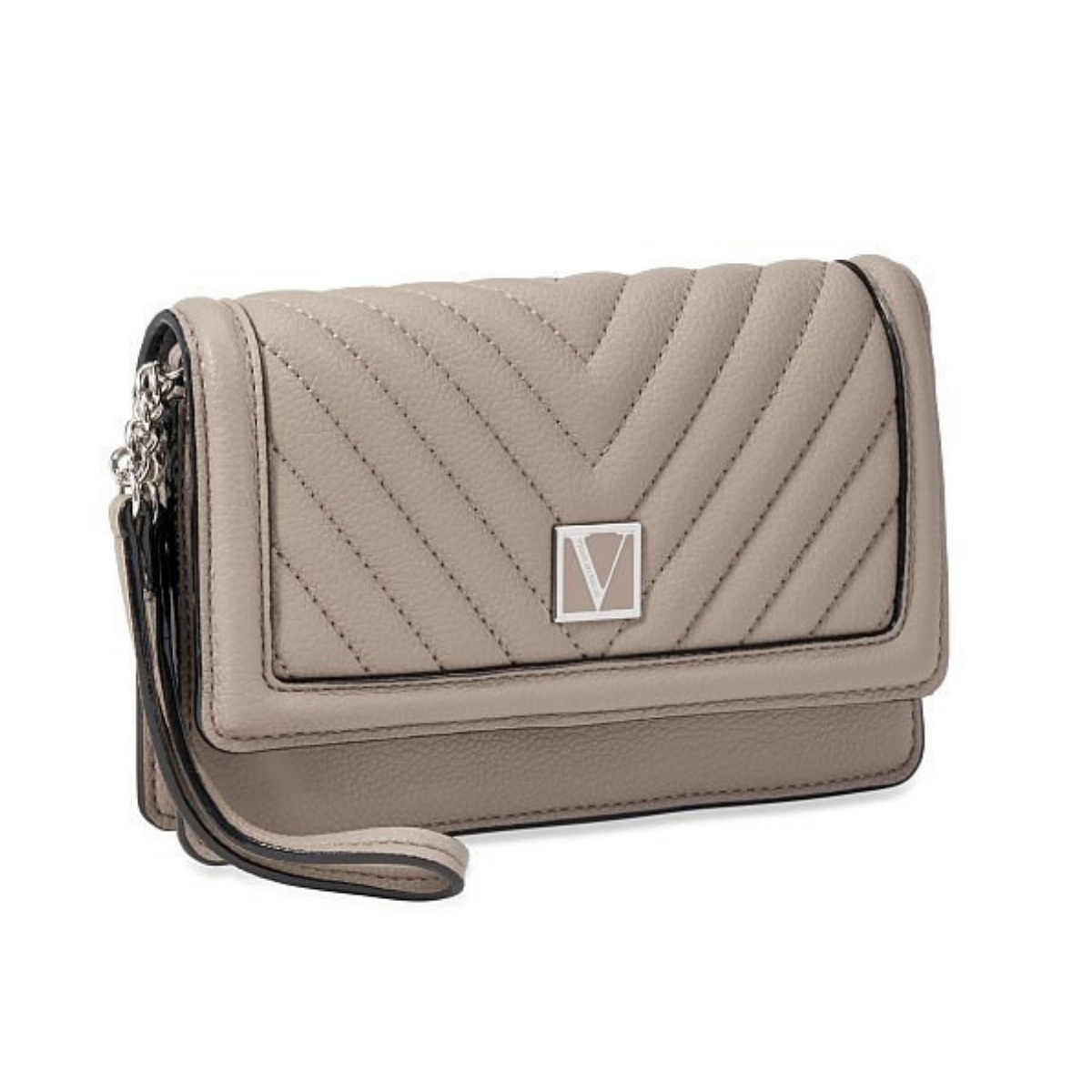 CARTERA VICTORIA'S SECRET GRIS CLUTCH MUJER DAMA