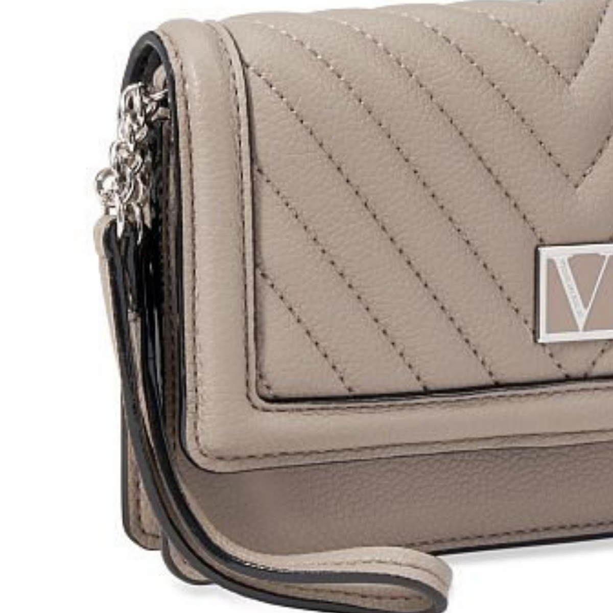 CARTERA VICTORIA'S SECRET GRIS CLUTCH MUJER DAMA