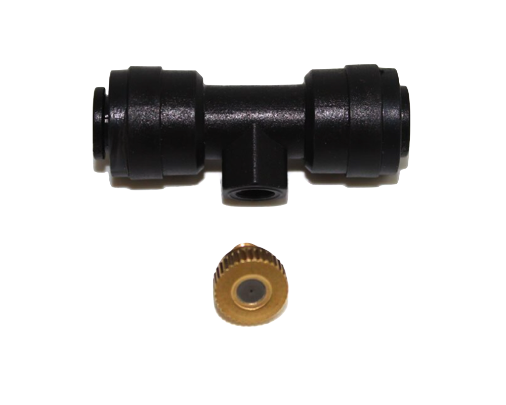 6 Espreas Boquillas con Tee Aspersoras Nebulizadoras Riego 1/4"