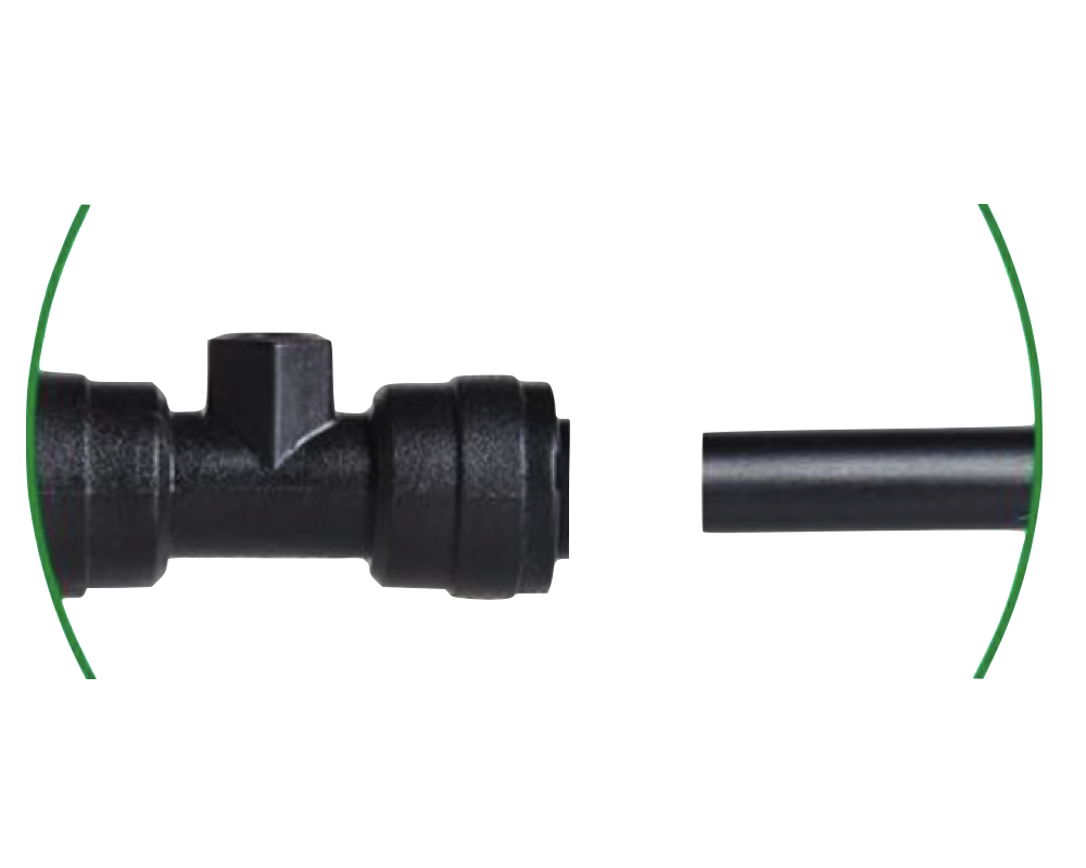 6 Espreas Boquillas con Tee Aspersoras Nebulizadoras Riego 1/4"