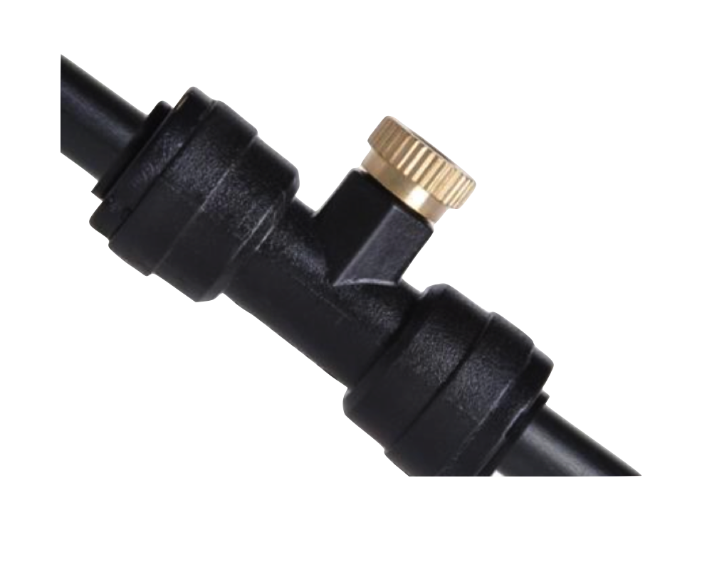 6 Espreas Boquillas con Tee Aspersoras Nebulizadoras Riego 1/4"