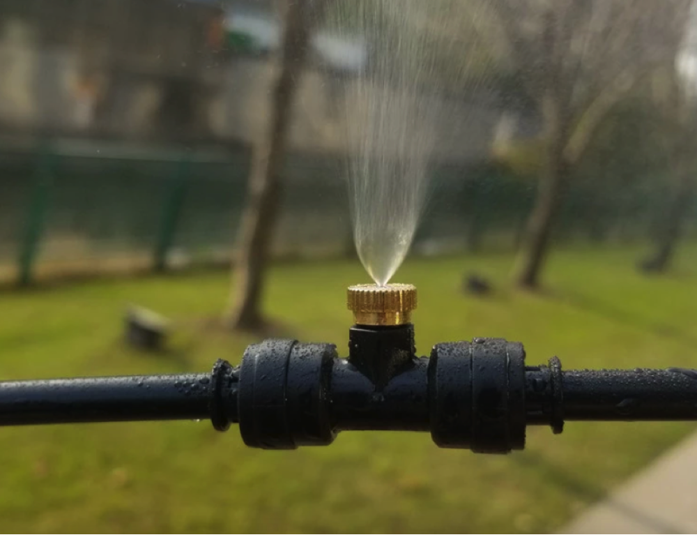 6 Espreas Boquillas con Tee Aspersoras Nebulizadoras Riego 1/4"