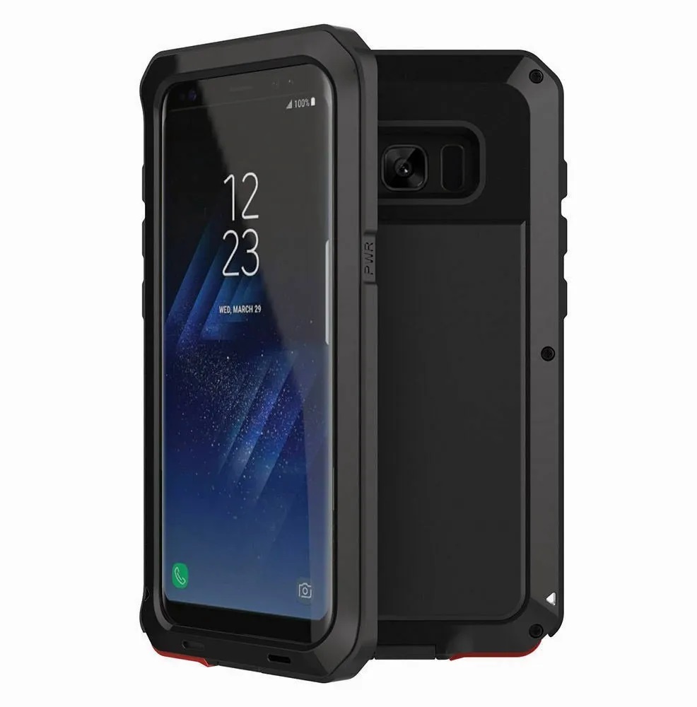 Funda Uso Rudo Samsung S10 Plus Galaxy Alto Impacto Metalica Con Mica Delgada Flexible
