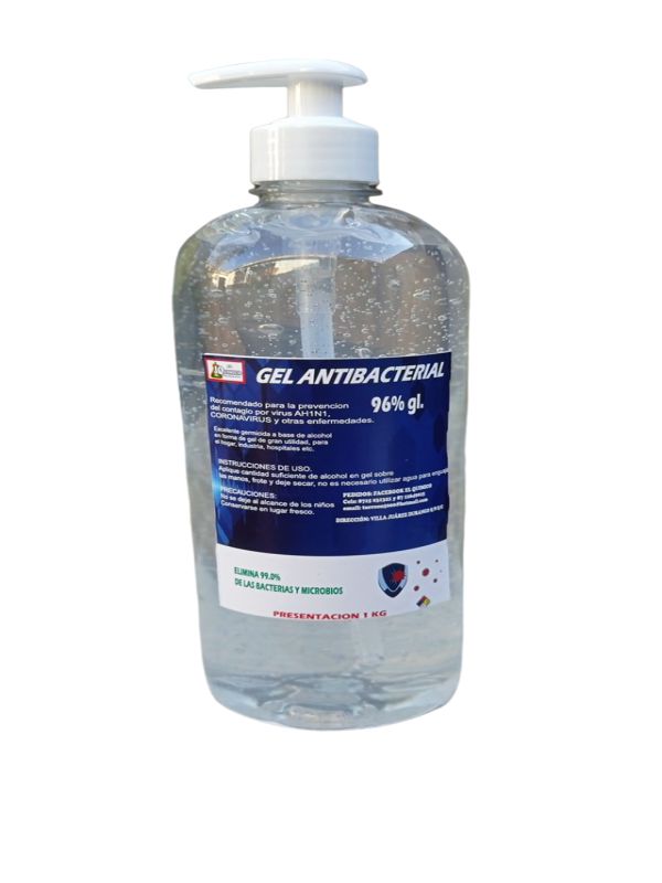 GEL ANTIBACTERIAL 96% 1 KG CON DISPENSADOR