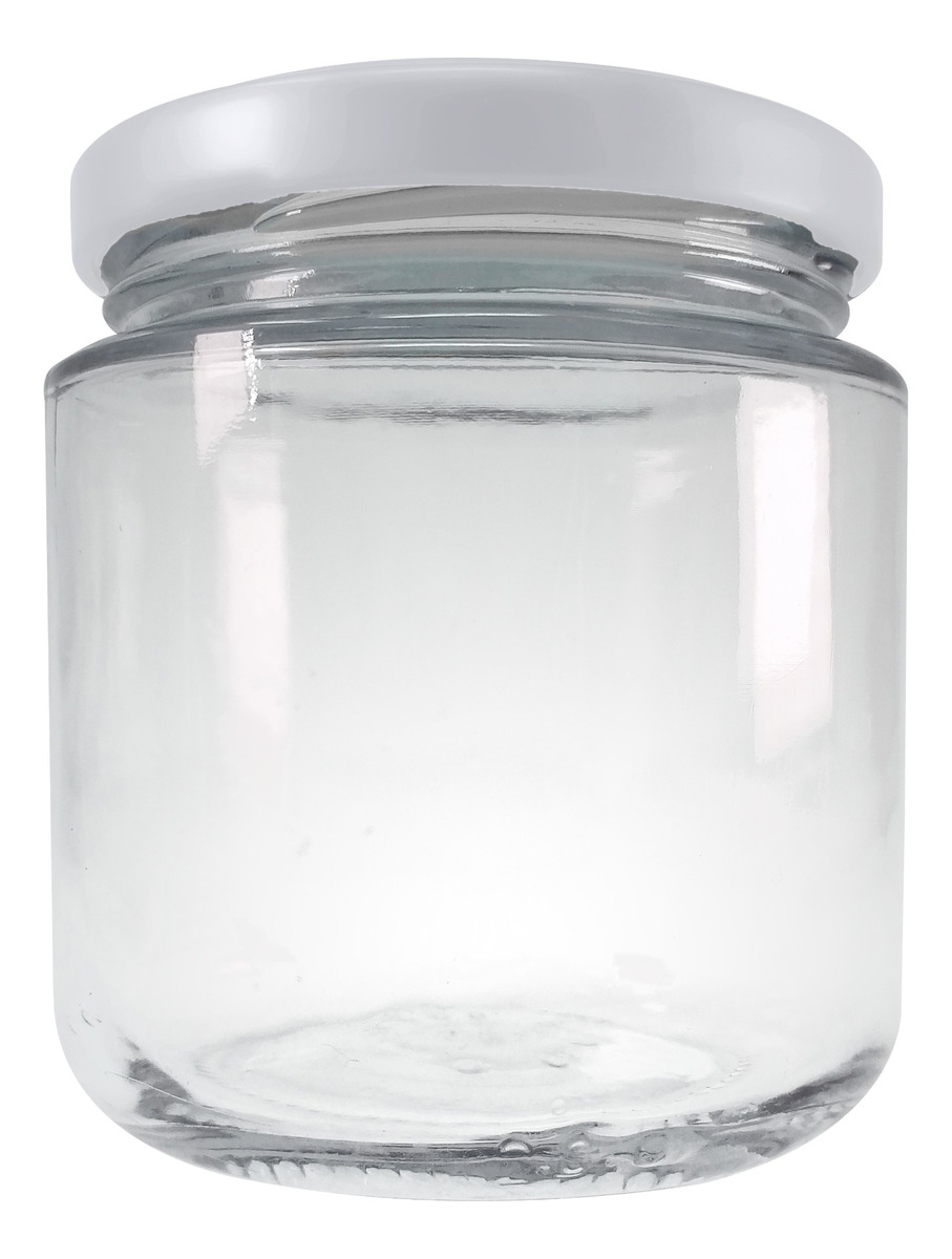 Frasco De Vidrio 7 Oz 200 Ml 24 Pz Recuerdos Salsa Etc Tapa Blanca.