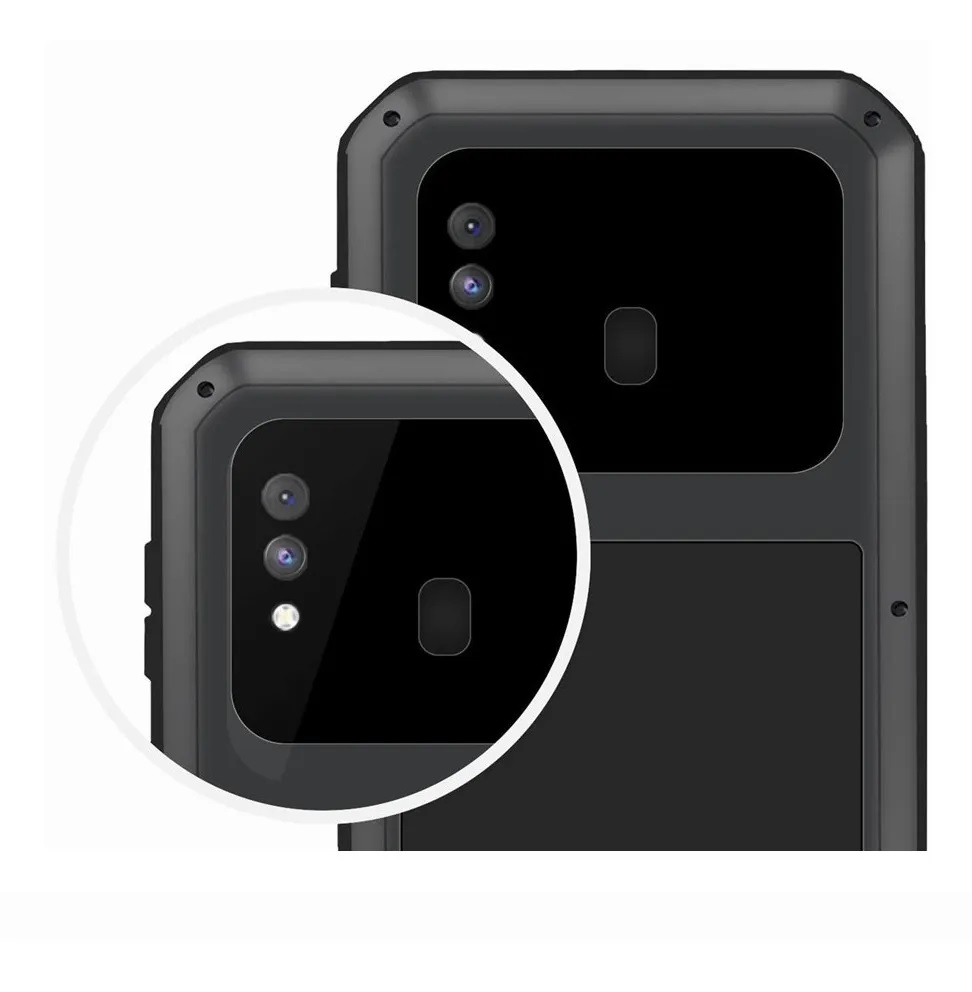 Funda Uso Rudo Samsung Note 20 Ultra Galaxy Alto Impacto Metalica Con Mica Delgada Flexible