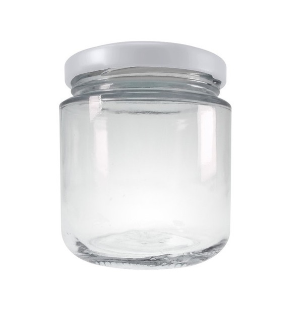 Frasco De Vidrio 7 Oz 200 Ml 12 Pz Recuerdos Dulceros  Etc Tapa Blanca