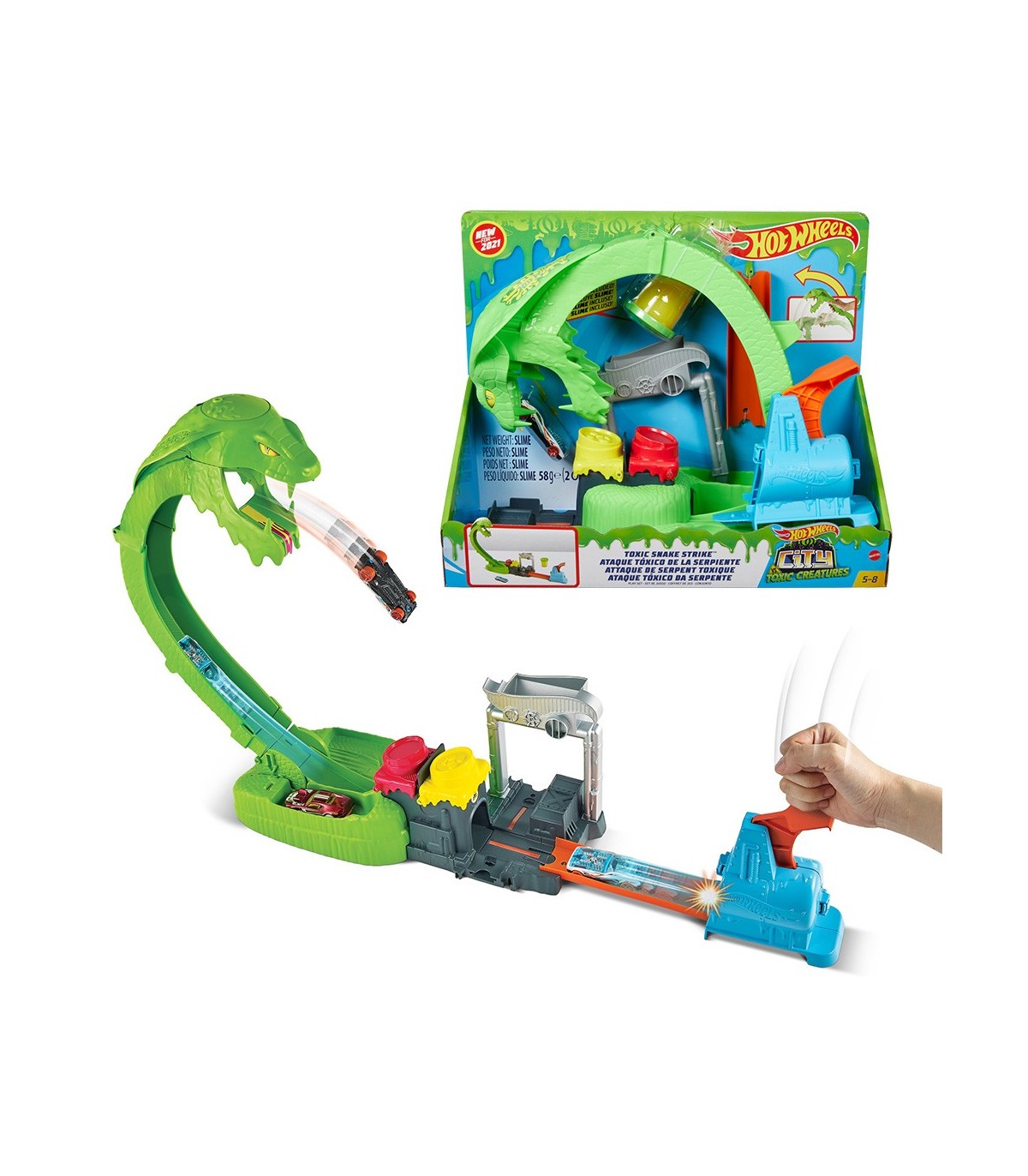 Autopista Hot Wheels Ataque Toxico de la Serpiente GTT93 Mattel