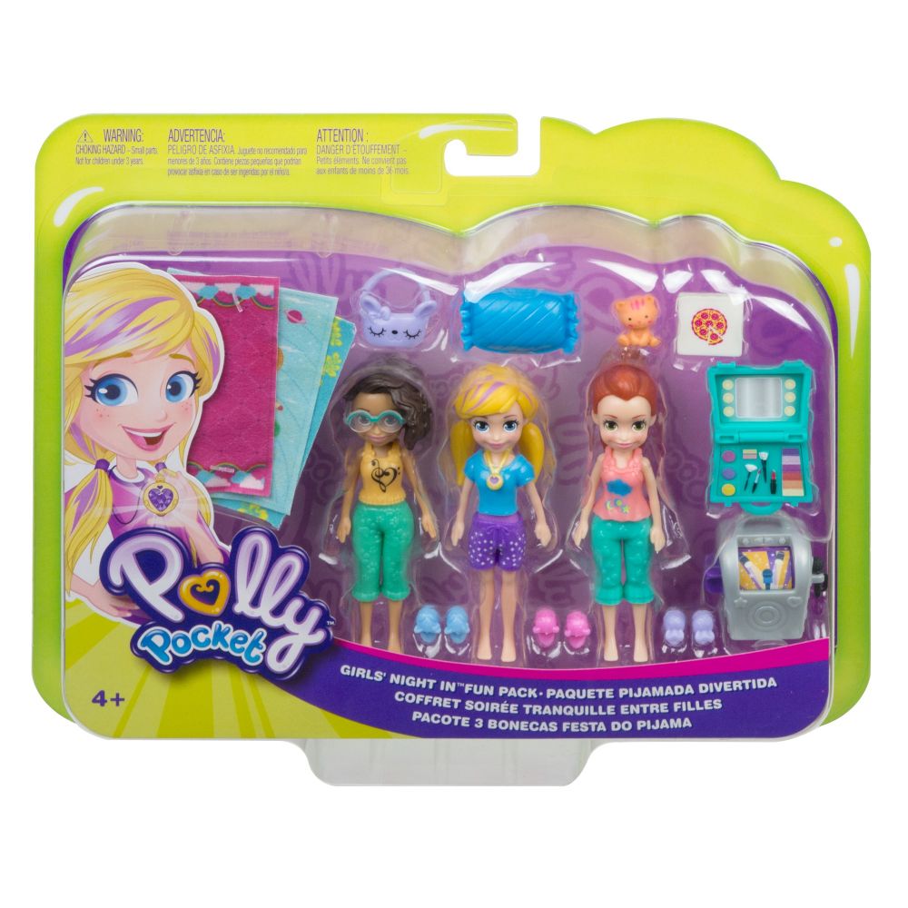 Casa Club Pijamada Divertida Polly Poket GMF82 Mattel