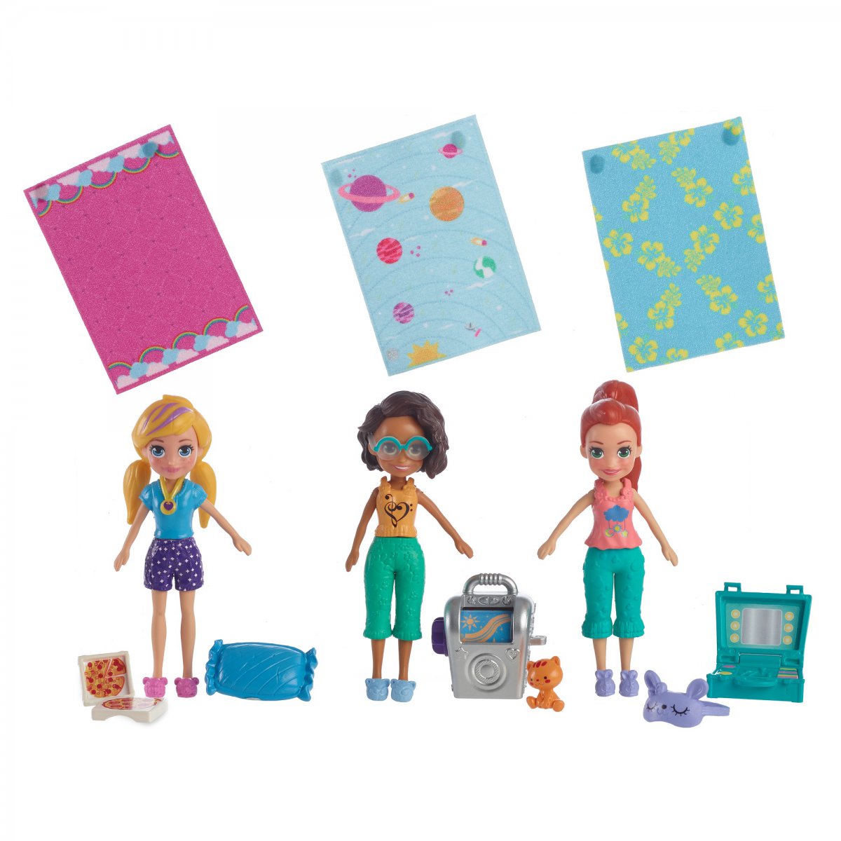 Casa Club Pijamada Divertida Polly Poket GMF82 Mattel