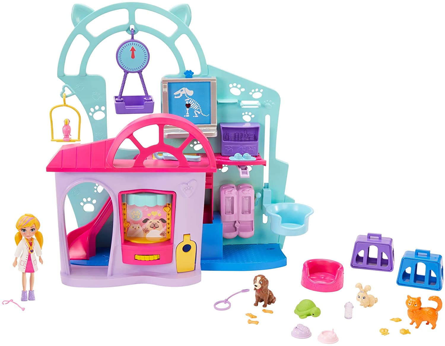 Polly Pocket Core Clínica Veterinaria Set De Juego GKL47 Mattel