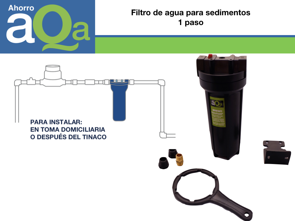 Filtro De Agua Para Sedimentos Toma/tinaco Paso 1 Marca Aqa