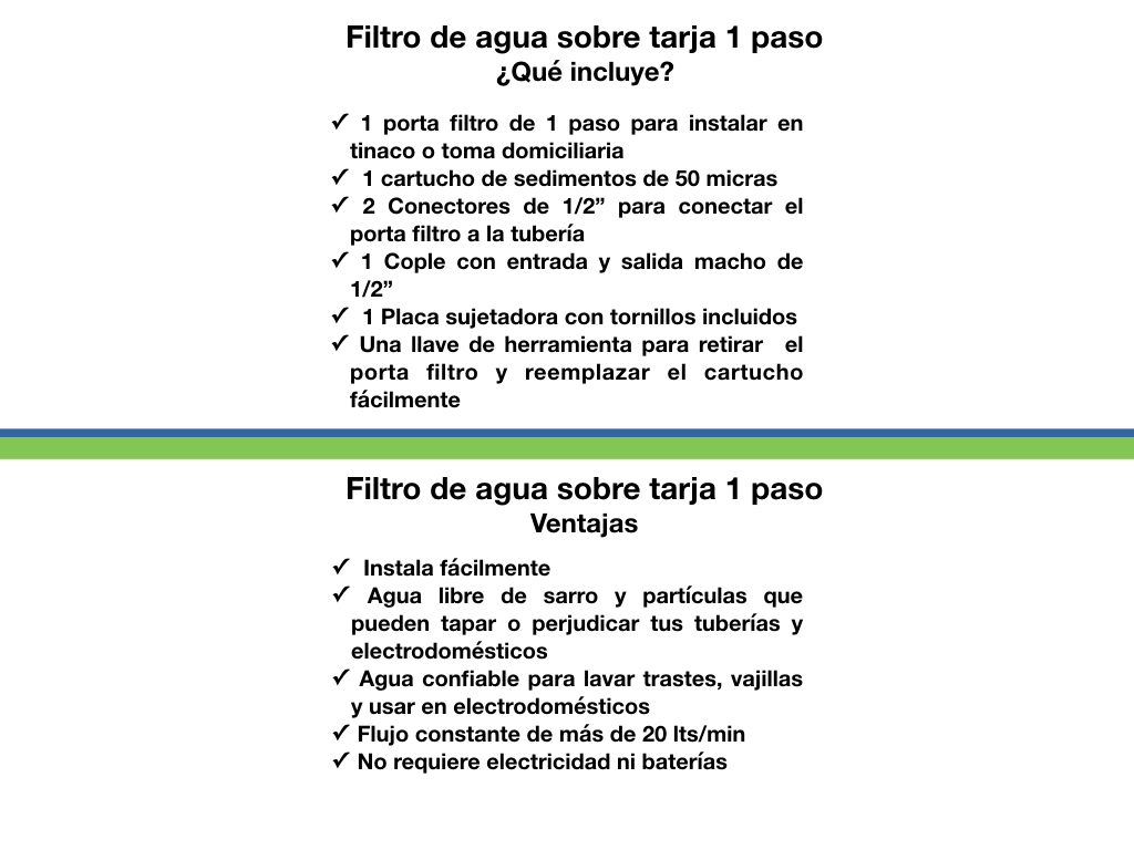 Filtro De Agua Para Sedimentos Toma/tinaco Paso 1 Marca Aqa