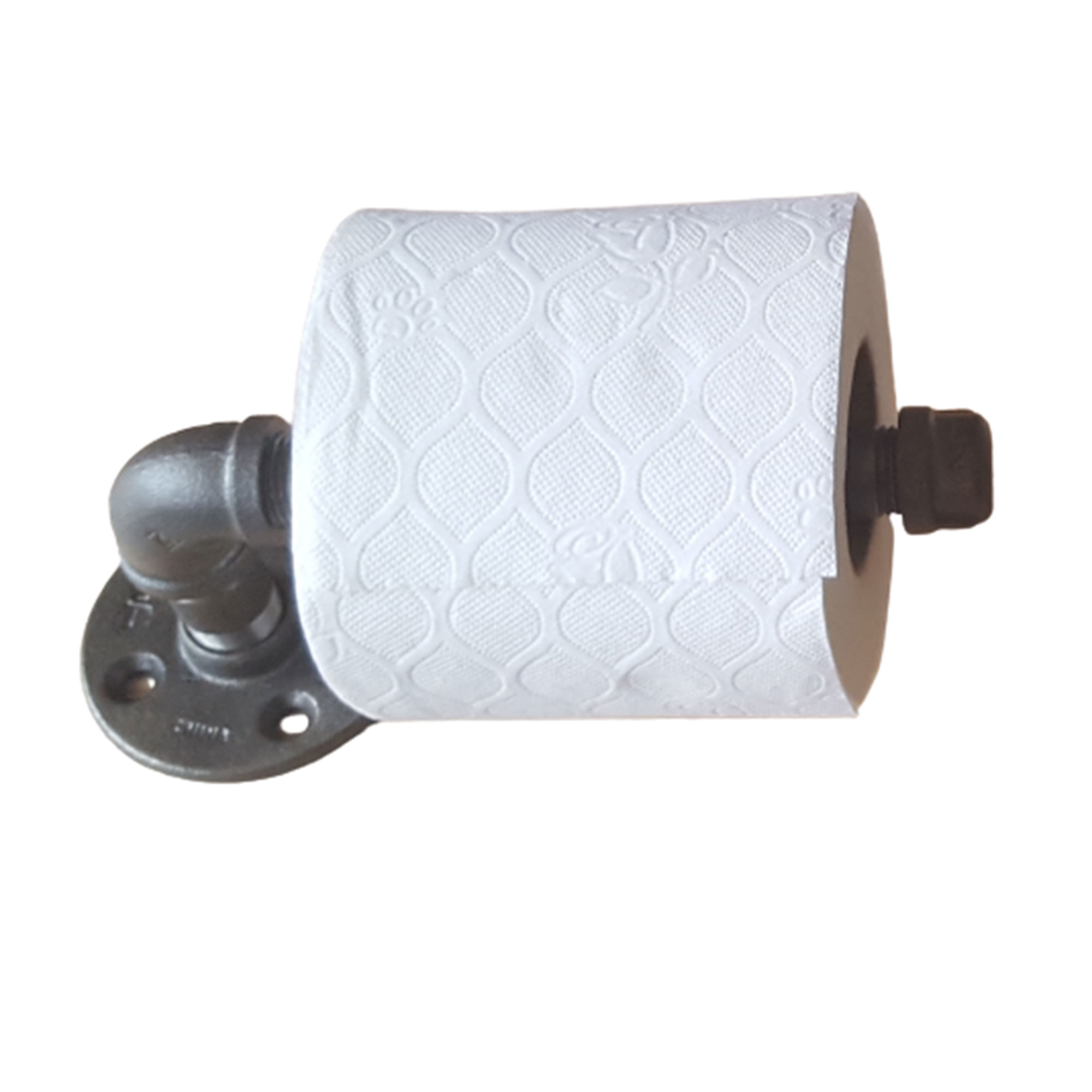 Porta Rollo de Papel Para Baño Con Tuberia Industrial. Estilo Vintage. 